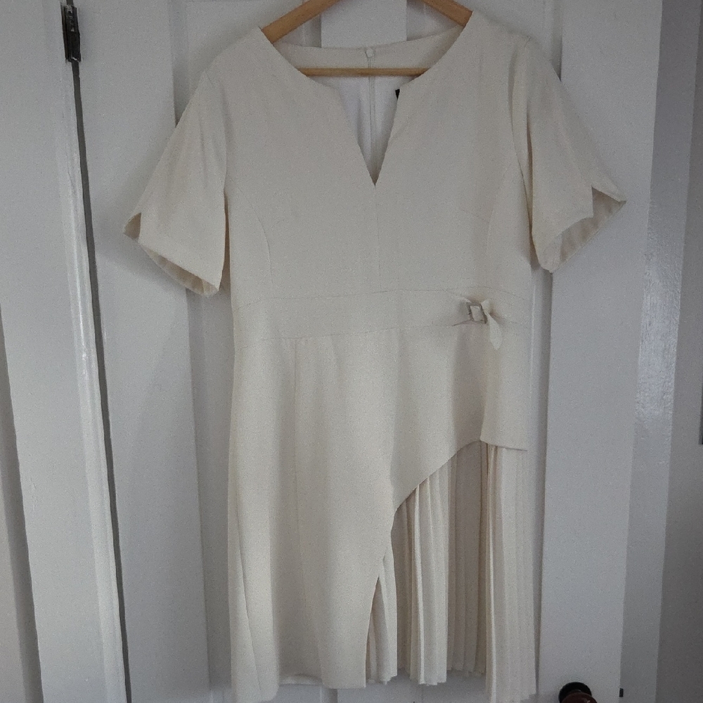 Karen Millen Tall Tailored Military Pleat Short Sleeve Mini Dress